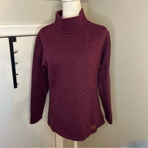 L.L. Bean Dark Plum Quilted Sweater